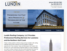 Tablet Screenshot of lundinroof.com